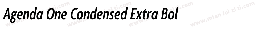 Agenda One Condensed Extra Bold It字体转换
